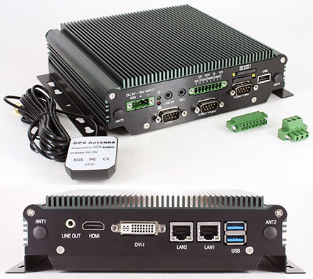 FleetPC-4-E Car-PC (Intel Apollo Lake N3940 4x1.8Ghz, 4GB RAM, Autostart-Controller, 9-36V Automotive Netzteil, GPS) [<b>LFTERLOS</b>]